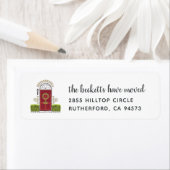 Étiquette de l'adresse de retour des Faire-part de (En situation)