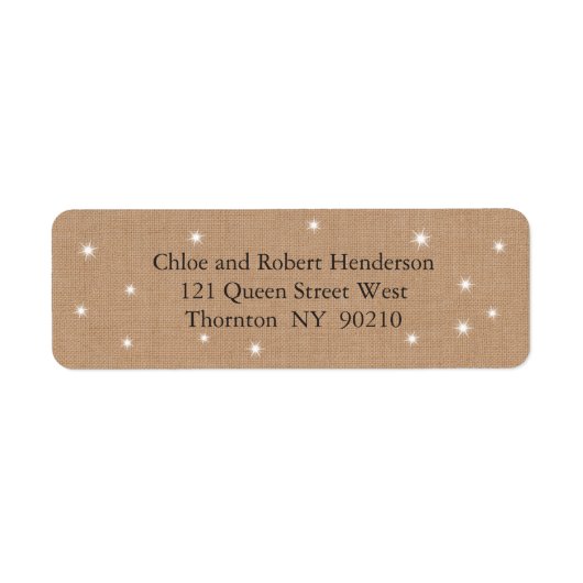 Étiquette de l'adresse de retour des feux étincela (Devant)