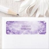 Étiquette de l'adresse de retour des fleurs blanch (En situation)