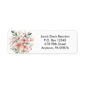 Étiquette de l'adresse de retour des fleurs de pri (Devant)