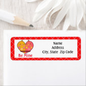 Étiquette de l'adresse de retour des Inséparables (En situation)