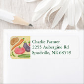 Étiquette de l'adresse de retour des légumes (En situation)