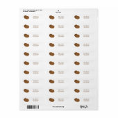 Étiquette de l'adresse de retour des noix (Feuille entière)