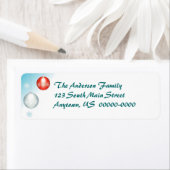 Étiquette de l'adresse de retour des ornements de  (En situation)