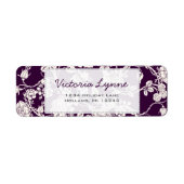 Étiquette de l'adresse de retour des Roses d'auber (Devant)