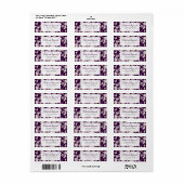 Étiquette de l'adresse de retour des Roses d'auber (Feuille entière)