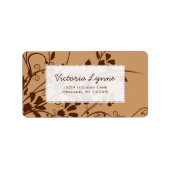 Étiquette de l'adresse de retour des Roses d'auber (Devant)