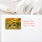 Étiquette de l'adresse de retour des Snapdragons j (En situation)