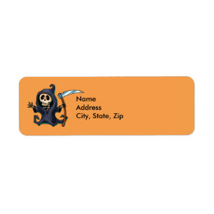Étiquette de l'adresse de retour d'Halloween - Fau