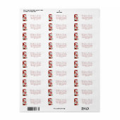 Étiquette de l'adresse de retour d'hiver botanique (Feuille entière)