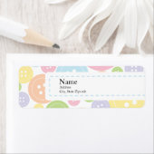 Étiquette de l'adresse de retour du Baby shower de (En situation)