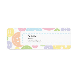 Étiquette de l'adresse de retour du Baby shower de