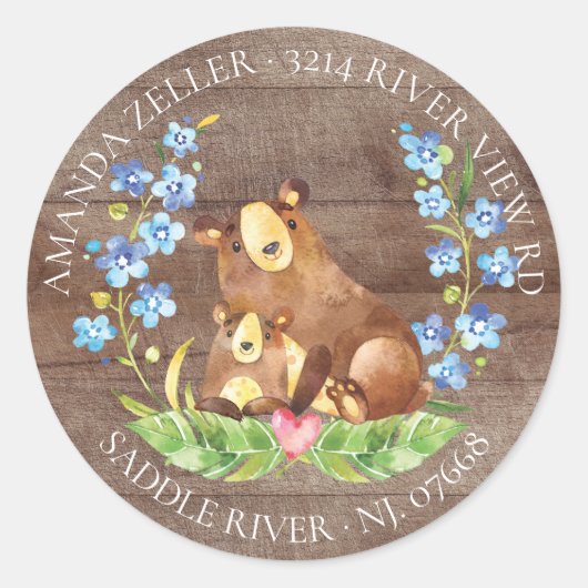 Étiquette de l'adresse de retour du Baby shower de (Devant)