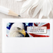 Étiquette de l'adresse de retour du Bald Eagle aux (En situation)