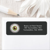 Étiquette de l'adresse de retour du boule d'oeil e (En situation)