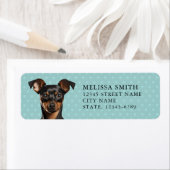 Étiquette de l'adresse de retour du broyeur miniat (En situation)