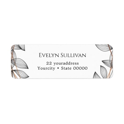 Étiquette de l'adresse de retour du cadre géométri (Devant)