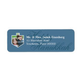 Étiquette de l'adresse de retour du cadre Hanoukka (Devant)