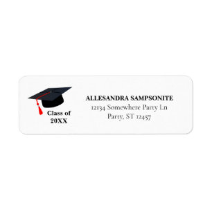 Étiquette de l'adresse de retour du Casquette de g