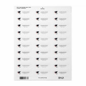 Étiquette de l'adresse de retour du Casquette de g (Feuille entière)