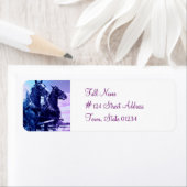 Étiquette de l'adresse de retour du cheval Clydesd (En situation)