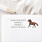 Étiquette de l'adresse de retour du cheval de la b (En situation)