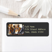 Étiquette de l'adresse de retour du cheval d'ébauc (En situation)