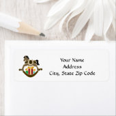 Étiquette de l'adresse de retour du Cheval-Roche (En situation)