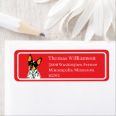 Étiquette de l'adresse de retour du chien de bétai (En situation)