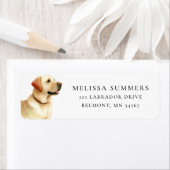 Étiquette de l'adresse de retour du chien de l'aqu (En situation)