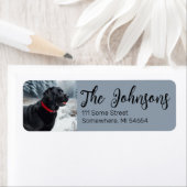 Étiquette de l'adresse de retour du chien de repér (En situation)