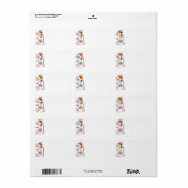 Étiquette de l'adresse de retour du chiot Jack Rus (Feuille entière)