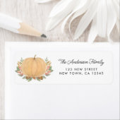 Étiquette de l'adresse de retour du Citrouille d'a (En situation)