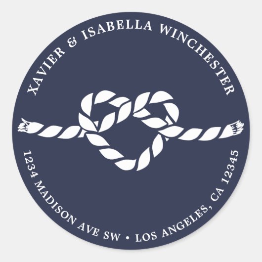 Étiquette de l'adresse de retour du coeur de la co (Devant)