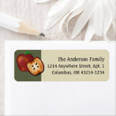 Étiquette de l'adresse de retour du design Apple P (En situation)