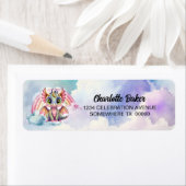 Étiquette de l'adresse de retour du dragon rose (En situation)