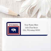 Étiquette de l'adresse de retour du drapeau du Wyo (En situation)