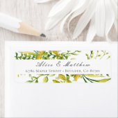 Étiquette de l'adresse de retour du feuillage d'hi (En situation)