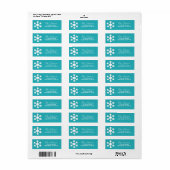 Étiquette de l'adresse de retour du flocon (Feuille entière)