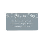 Étiquette de l'adresse de retour du flocon de neig (Devant)