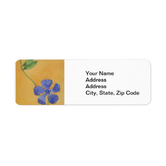 Étiquette de l'adresse de retour du jardin de fleu