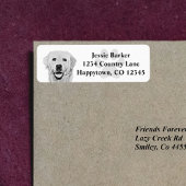 Étiquette de l'adresse de retour du Labrador Retri