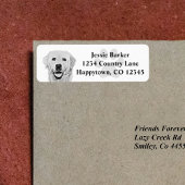 Étiquette de l'adresse de retour du Labrador Retri