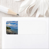 Étiquette de l'adresse de retour du lac Michigan (En situation)