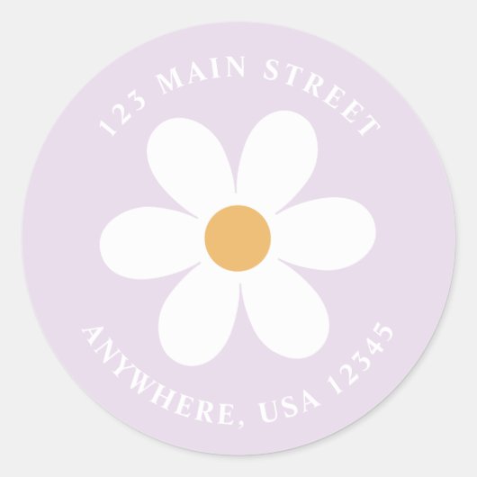 Étiquette de l'adresse de retour du lilas de marai (Devant)