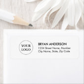 Étiquette de l'adresse de retour du logo de l'entr (En situation)