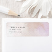 Étiquette de l'adresse de retour du Mariage aquare (En situation)