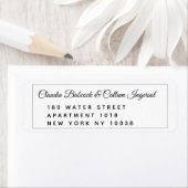 Étiquette De L'Adresse De Retour Du Mariage Du Coeur (En situation)