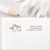 Étiquette de l'adresse de retour du mariage hivern (En situation)