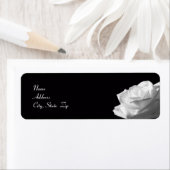 Étiquette de l'adresse de retour du Mariage Rose b (En situation)